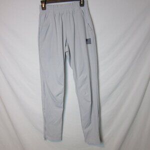 Under Armour Pants Women Small Gray UA Squad Warm-Up Pant USA Skinny Ankle ZIp